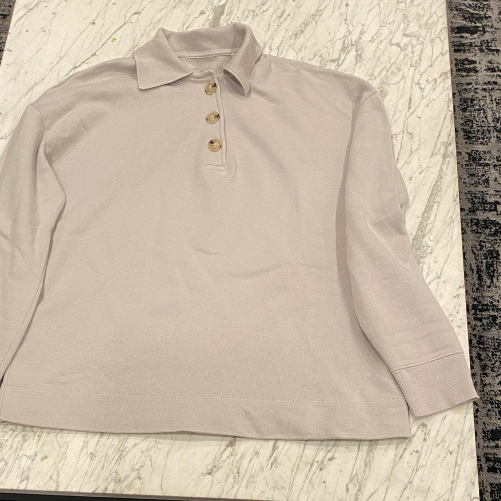 Vince Women's Cream Button-Up Sweater